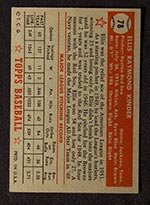 1952 Topps #78 Ellis Kinder Boston Red Sox - Red Back