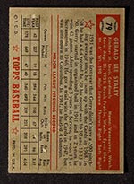 1952 Topps #79 Gerald Staley St. Louis Cardinals - Red Back