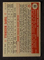 1952 Topps #80 Herman Wehmeier Cincinnati Reds - Red Back