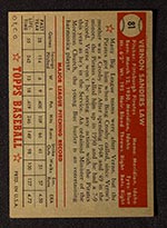 1952 Topps #81 Vernon Law Pittsburgh Pirates - Back