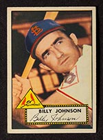1952 Topps #83 Billy Johnson St. Louis Cardinals - Front