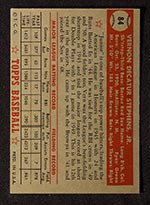 1952 Topps #84 Vern Stephens Boston Red Sox - Back