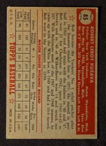 1952 Topps #85 Bob Kuzava New York Yankees - Back