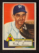 1952 Topps #90 Mickey Grasso Washington Senators - Front
