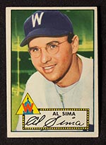 1952 Topps #93 Al Sima Washington Senators - Front