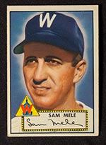 1952 Topps #94 Sam Mele Washington Senators - Front