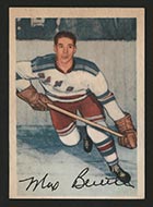 1953-1954 Parkhurst #55 Max Bentley New York Rangers - Front