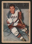 1953-1954 Parkhurst #56 Andy Bathgate New York Rangers - Front