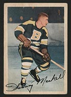1953-1954 Parkhurst #91 Fleming Mackell (No Bio) Boston Bruins - Front