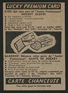 1954-1955 Parkhurst #20 Fern Flaman (Lucky Premium) Toronto Maple Leafs - Back
