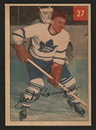 1954-1955 Parkhurst #27 Gord Hannigan Toronto Maple Leafs - Front