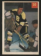 1954-1955 Parkhurst #50 Fleming Mackell Boston Bruins - Front