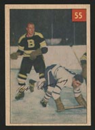 1954-1955 Parkhurst #55 Bob Armstrong Boston Bruins - Front