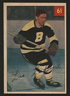 1954-1955 Parkhurst #61 Leo Labine Boston Bruins - Front
