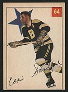 1954-1955 Parkhurst #64 Ed Sandford Boston Bruins - Front