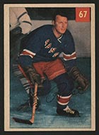 1954-1955 Parkhurst #67 Leo Reise New York Rangers - Front