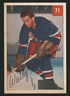1954-1955 Parkhurst #71 Wally Hergesheimer New York Rangers - Front
