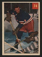 1954-1955 Parkhurst #74 Dean Prentice New York Rangers - Front