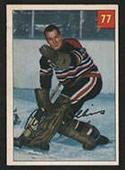 1954-1955 Parkhurst #77 Al Rollins Chicago Black Hawks - Front