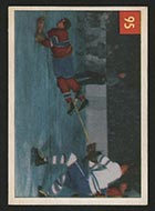 1954-1955 Parkhurst #95 Harvey takes nosedive - Front