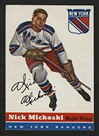 1954-1955 Topps #29 Nick Mickoski New York Rangers - Front