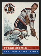 1954-1955 Topps #30 Frank Martin Chicago Black Hawks - Front
