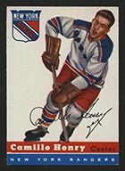 1954-1955 Topps #32 Camille Henry New York Rangers - Front