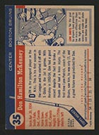 1954-1955 Topps #35 Don McKenney Boston Bruins - Back