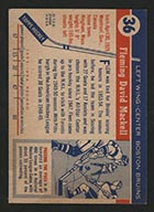 1954-1955 Topps #36 Flem Mackell Boston Bruins - Back