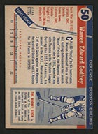 1954-1955 Topps #50 Warren Godfrey Boston Bruins - Back