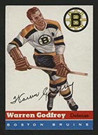 1954-1955 Topps #50 Warren Godfrey Boston Bruins - Front