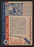 1954-1955 Topps #51 Ted Lindsay Detroit Red Wings - Back