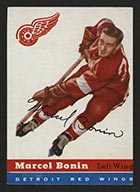 1954-1955 Topps #59 Marcel Bonin Detroit Red Wings - Front
