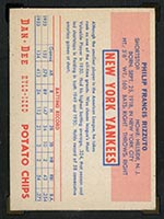 1954 Dan-Dee Potato Chips Phil Rizzuto New York Yankees - Back