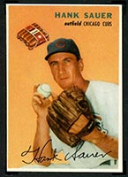 1954 Wilson Franks Hank Sauer Chicago Cubs - Front