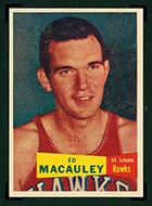 1957-1958 Topps #27 Ed Macauley St. Louis Hawks - Front