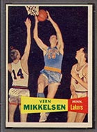 1957-1958 Topps #28 Vern Mikkelsen Minneapolis Lakers - Front