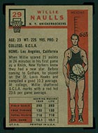 1957-1958 Topps #29 Willie Naulls New York Knicks - Back