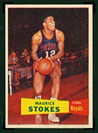 1957-1958 Topps #42 Maurice Stokes Cincinnati Royals - Front