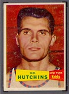 1957-1958 Topps #46 Mel Hutchins New York Knicks - Front