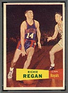 1957-1958 Topps #50 Richie Regan Cincinnati Royals - Front