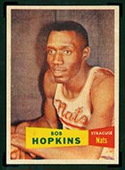 1957-1958 Topps #53 Bob Hopkins Syracuse Nationals - Front