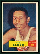 1957-1958 Topps #54 Earl Lloyd Syracuse Nationals - Front