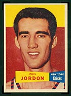 1957-1958 Topps #55 Phil Jordan New York Knicks - Front