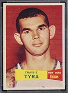 1957-1958 Topps #68 Charlie Tyra New York Knicks - Front
