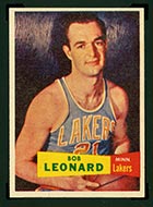 1957-1958 Topps #74 Bob Leonard Minneapolis Lakers - Front