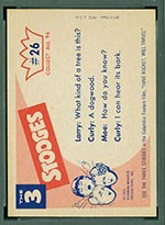 1959 Fleer Three Stooges #26 The “tree” Stooges - White Back