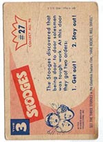 1959 Fleer Three Stooges #27 Not wanted - White Back