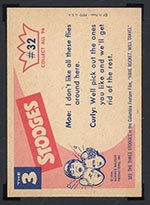 1959 Fleer Three Stooges #32 Cleaning up the west - White Back