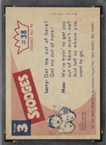 1959 Fleer Three Stooges #38 Contact - White Back
